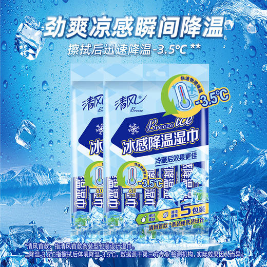 【官方自营】清风运动降温湿巾5包*2提 商品图0