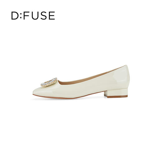 迪芙斯D:FUSE女鞋2023秋季新款单鞋女方头烫钻漆牛皮气质通勤女鞋DF33111068 商品图1