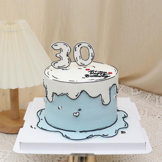 二次元漫画蛋糕—数字可改 商品图0