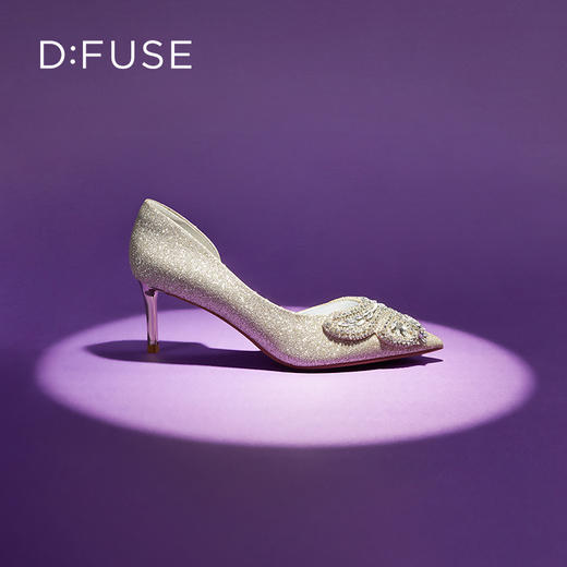迪芙斯D:FUSE女鞋秋款单鞋女高跟鞋格利特蝴蝶结宴会单鞋女DF33114073 商品图10