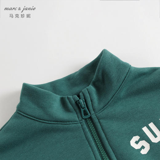 马克珍妮秋装新款 男童学院风半拉链立领运动卫衣 231206 商品图3