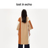 lost in echo设计师品牌高级不对称拼色POLO宽松休闲舒适连衣裙 商品缩略图3