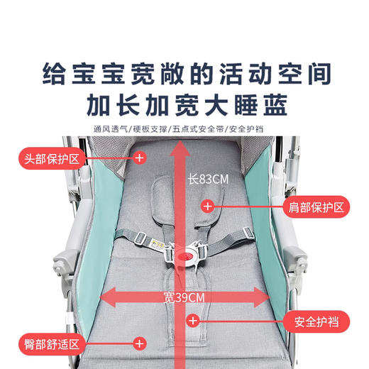 HIM漢崇 婴儿推车可坐可躺超轻便携折叠简易四轮手推车新生儿童婴儿车 商品图2