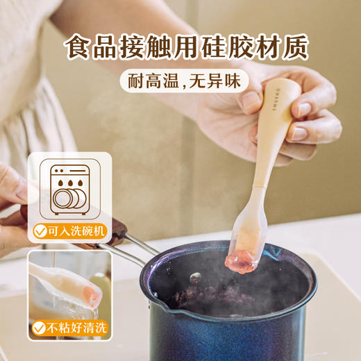 树可双色可立果酱刮勺食品级硅胶迷你勺子黄油勺奶油抹勺烘焙工具 商品图4