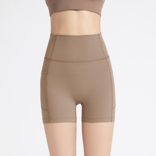 夏季新款瑜伽裤女高腰提臀收腹裸感蜜桃三分裤运动跑步健身短裤YN 000 DK031 商品图3