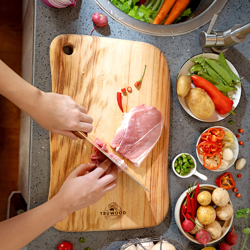 truwood澳洲樟木原木抗菌防霉实木切菜板牛排板家用粘板案板双面砧板