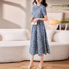 时髦洋气，印花复古减龄时尚连衣裙女新款夏季短袖中长款裙子HR-MEIQIN1716 商品缩略图5