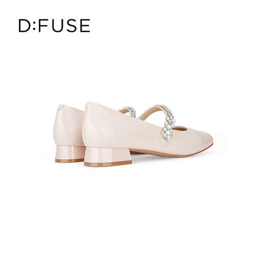 迪芙斯D:FUSE女鞋秋款单鞋女玛丽珍鞋羊皮圆头钻链低跟女鞋DF33111067 商品图6