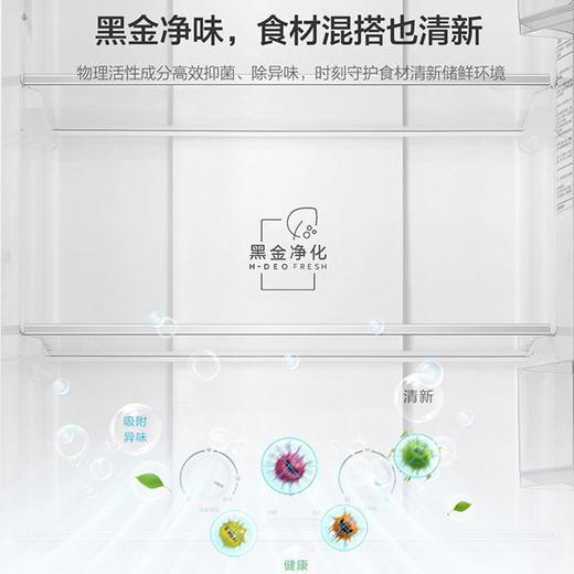 海尔冰箱201升两门冰箱 纤薄易嵌 风冷无霜 黑金净化 变温简室 BCD-201WGHC290Y1苏黎金 商品图6