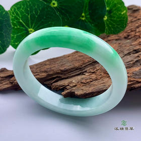 派瑞翡翠 翡翠手镯 糯种 飘花