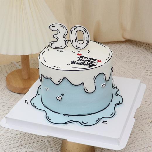 二次元漫画蛋糕—数字可改 商品图3