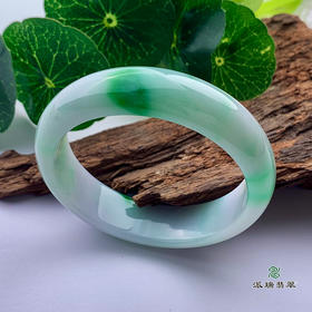 派瑞翡翠 翡翠手镯 糯种 飘花