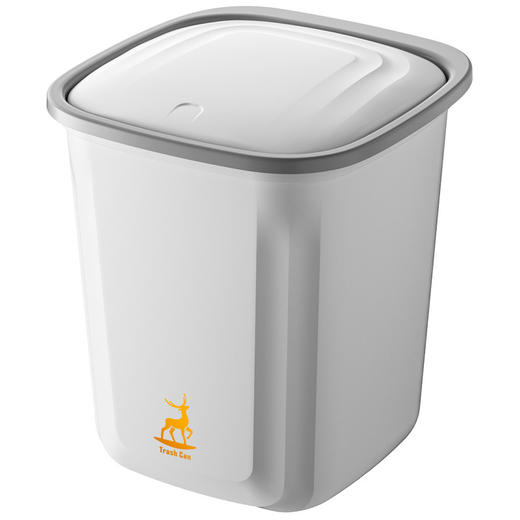 「数款可选！颜值派」带盖垃圾桶 居家日用客厅厨房用品按压垃圾桶 卫生间夹缝简约垃圾篓 商品图4