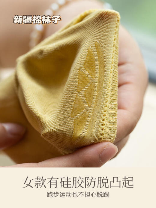 新疆长绒棉☁男女短袜10双 夏季薄款短袜 袜子 舒适透气 防滑不掉跟 商品图1