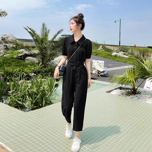 连衣裤连体衣女装2023夏季新款连体裤工装裤松紧腰显瘦设计感小众 商品图2