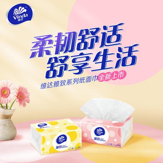 【官方包邮】维达雅致抽取式面巾3层XS码100抽×24包/箱 商品图1