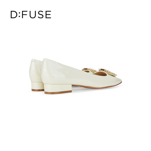 迪芙斯D:FUSE女鞋2023秋季新款单鞋女方头烫钻漆牛皮气质通勤女鞋DF33111068 商品图3