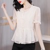 夏季新款，短袖上衣显瘦遮肚洋气设计感钉珠小衫K-4101T1211 商品缩略图3