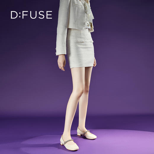 迪芙斯D:FUSE女鞋秋款单鞋女玛丽珍鞋羊皮圆头钻链低跟女鞋DF33111067 商品图7