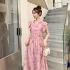 夏季新中式复古樱桃印花连衣裙女装新款小飞袖盘扣改良旗袍裙子 商品缩略图0