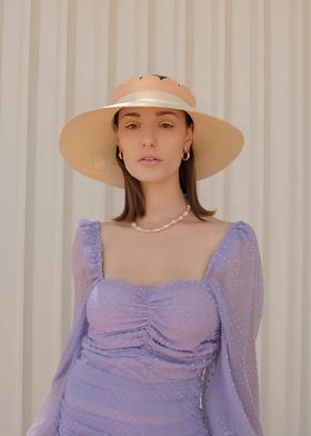 Blanc - NT116 DONNA-NATURAL STRAW - NATURAL LEATHER - 帽子 - 自然皮革