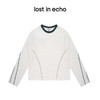 [捡漏价]lost in echo秋季新款百搭撞色线条设计打底直筒宽松全棉长袖T恤 商品缩略图4