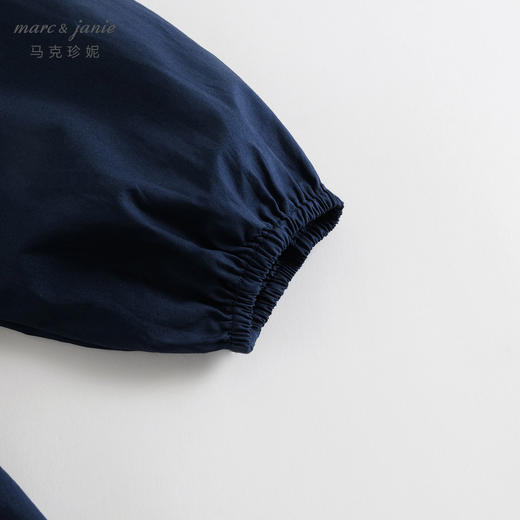 马克珍妮秋装新款 女童学院风裙子娃娃领全棉连衣裙231396 商品图4