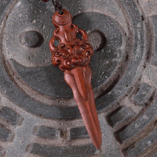 雷击枣木狮咬剑吊坠 商品图1