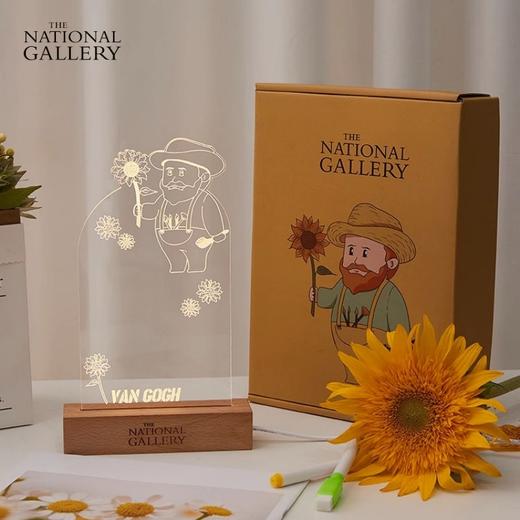 The National Gallery大师系列 萌版梵高发光写字板摆件USB小夜灯氛围灯 商品图0
