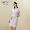 金三塔舒适凉感真丝圆领短袖可外穿睡裙女 桑蚕丝纯色睡衣女  YSFAA308 商品缩略图0
