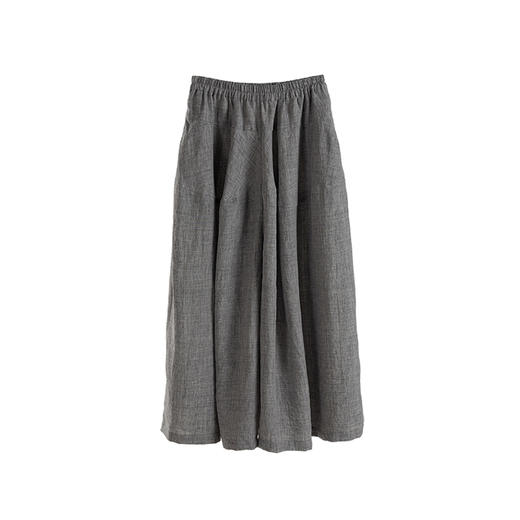 绽放582朵【黑白灰系列·山本裤】高级灰法国亚麻色织宽松阔腿裤 商品图3