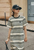 OLrain欧芮儿法式条纹连衣裙女夏季2023新款宽松撞色开叉T恤裙子 商品缩略图7
