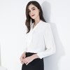 罗蒙春夏薄款雪纺长袖衬衫女士休闲百搭商务通勤蝴蝶结雪纺衬衣 商品缩略图4