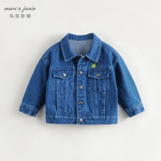 马克珍妮秋装新款 男童趣味外星人涂鸦纯棉牛仔外套231390 商品图2