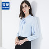 罗蒙春夏薄款雪纺长袖衬衫女士休闲百搭商务通勤蝴蝶结雪纺衬衣 商品缩略图0