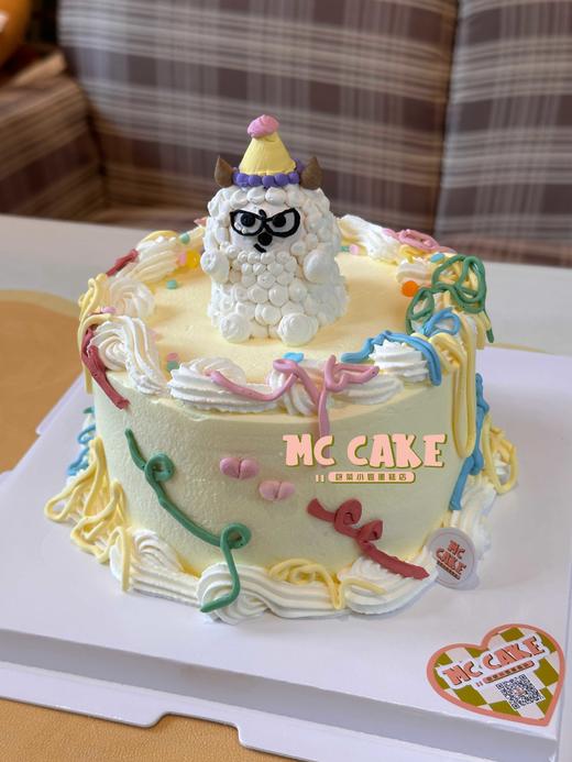 搞怪表情小羊立体手绘蛋糕 商品图1