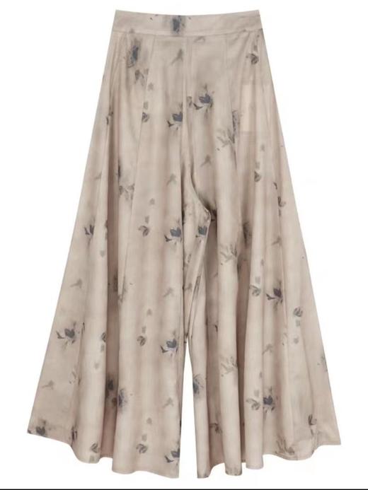 夏季新款水墨风高腰长款裤裙清冷禅意氛围感碎花半身裙显瘦百搭_HLY 商品图4