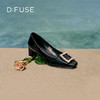 迪芙斯D:FUSE女鞋秋款单鞋女漆面牛皮方头复古钻扣粗跟单鞋DF33111019 商品缩略图11