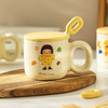 摩登主妇马克杯家用女生可爱陶瓷带盖水杯小众办公室早餐杯咖啡杯 商品缩略图2