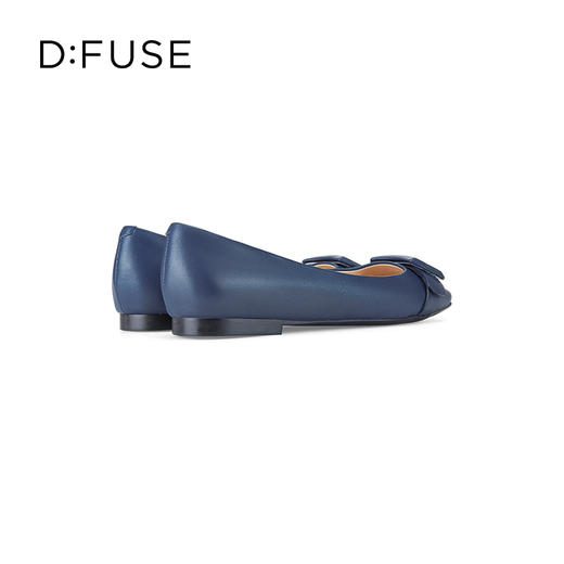 迪芙斯D:FUSE女鞋秋款单鞋女方头羊皮几何扣柔软舒适平底鞋DF33111081 商品图9