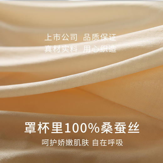 【亲肌棉聚龙杯】桑蚕丝内里舒适透气稳定包容女蕾丝文胸金三塔新品  NZFDC306 商品图4