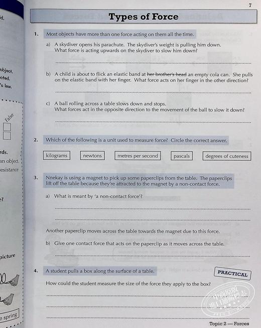 预售 CGP Year 8 Maths Workbook 八年级中学数学科学综合教辅3册 练习含答案 学练结合 KS3 12-13岁 初中中考 商品图5