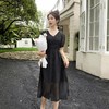 赫本风小黑裙子夏季女装法式复古洋气名媛妈妈天丝连衣裙气质高级 商品缩略图3