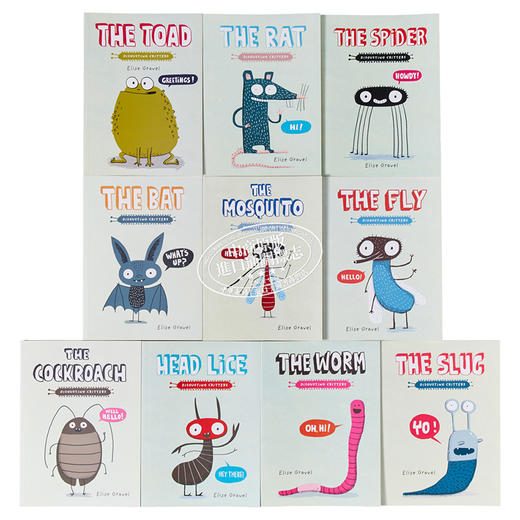 【中商原版】The Disgusting Critters 渣渣的昆虫系列 儿童绘本10册套装 Elise Gravel 小动物生物知识科普 英文原版 6-9岁 商品图2