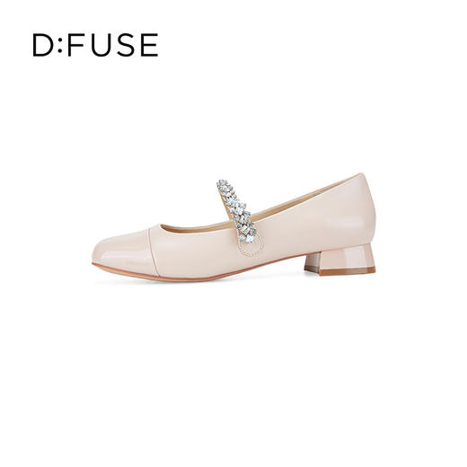 迪芙斯D:FUSE女鞋秋款单鞋女玛丽珍鞋羊皮圆头钻链低跟女鞋DF33111067 商品图4