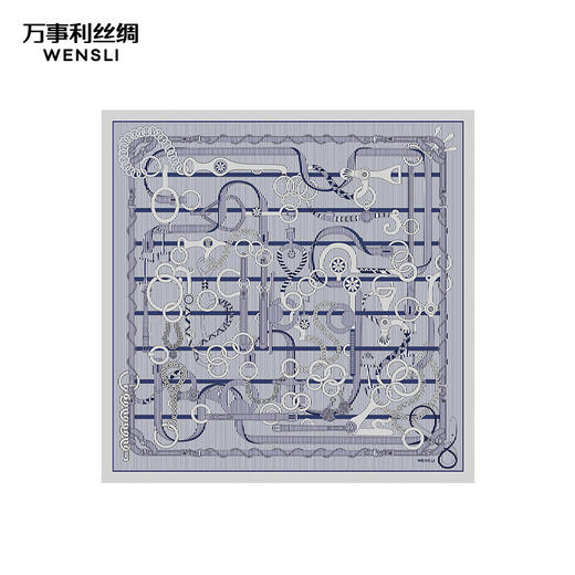 万事利“穗穗平安”63厘米双面印花真丝中方巾 商品图4