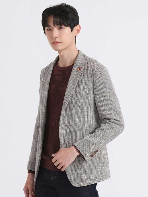 callisto咖色棉混纺休闲单西
 ASFJK036C BR 商品图1