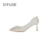 迪芙斯D:FUSE女鞋秋款单鞋女高跟鞋格利特蝴蝶结宴会单鞋女DF33114073 商品缩略图1