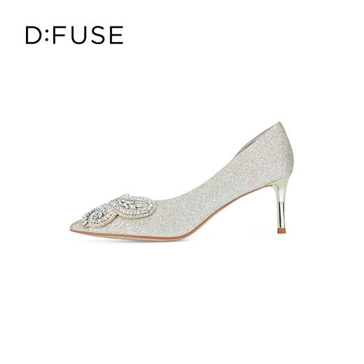 迪芙斯D:FUSE女鞋秋款单鞋女高跟鞋格利特蝴蝶结宴会单鞋女DF33114073 商品图1