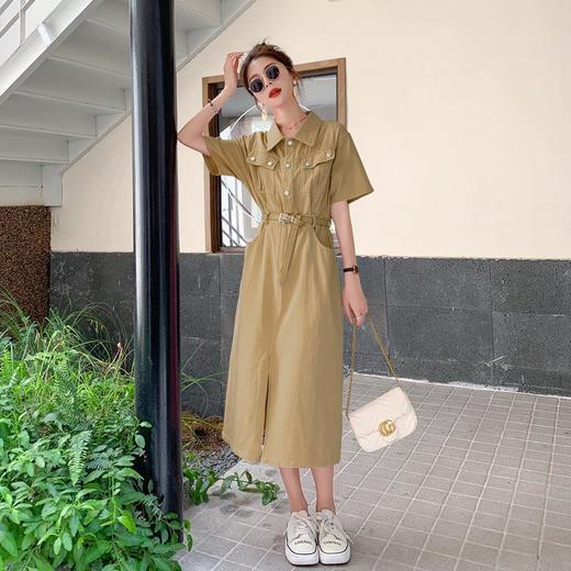 粉色设计感开叉牛仔连衣裙女2023夏装新款高端精致小众法式裙子 商品图3